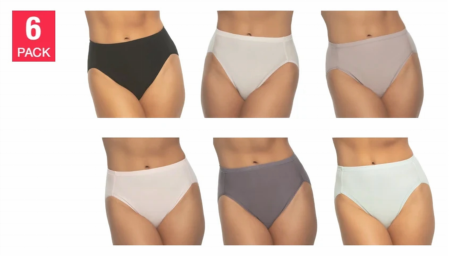 Felina Women's Hi-Cut, Lightweight (6-Pack)